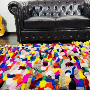 Luxurious Handcrafted REX RABBIT Fur Blanket Ethically Sourced, Warm, and Personalized