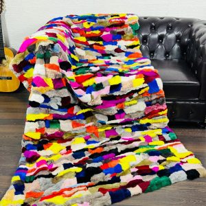 Luxurious Handcrafted REX RABBIT Fur Blanket Ethically Sourced, Warm, and Personalized
