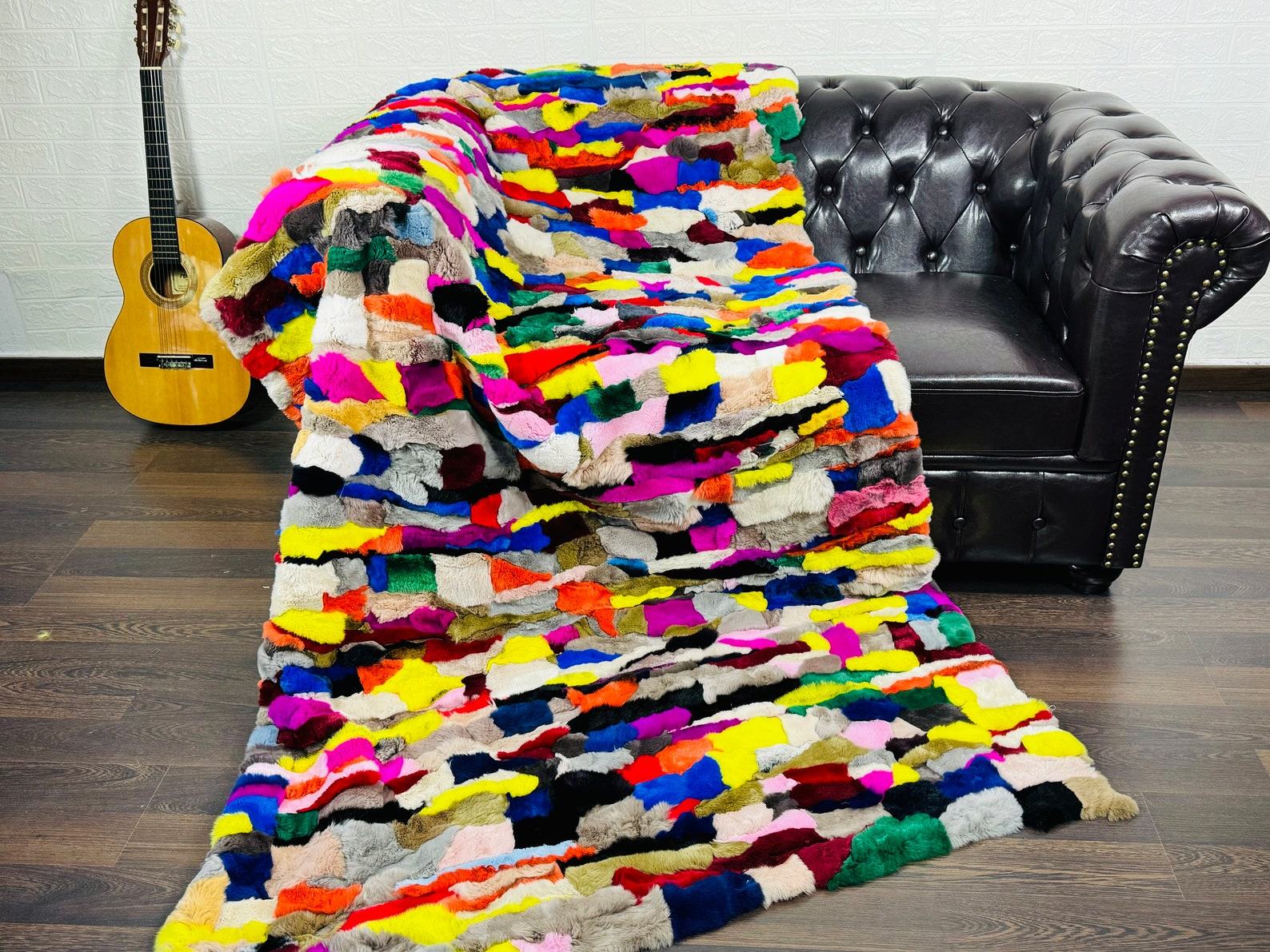 Luxurious Handcrafted REX RABBIT Fur Blanket Ethically Sourced, Warm, and Personalized - Image 4