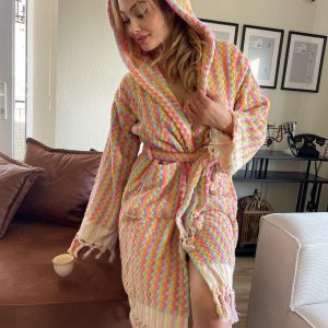 Luxurious Handwoven Turkish Cotton Bathrobe A Personalized Oasis of Comfort