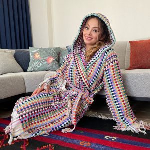 Luxurious Handwoven Turkish Cotton Bathrobe A Personalized Oasis of Comfort