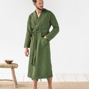 Luxurious Linen Waffle Robe Comfort and Style for Men and Women