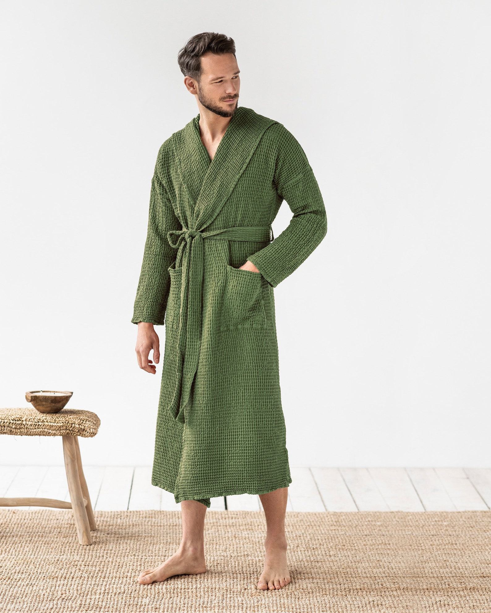 Luxurious Linen Waffle Robe Comfort and Style for Men and Women - Image 6