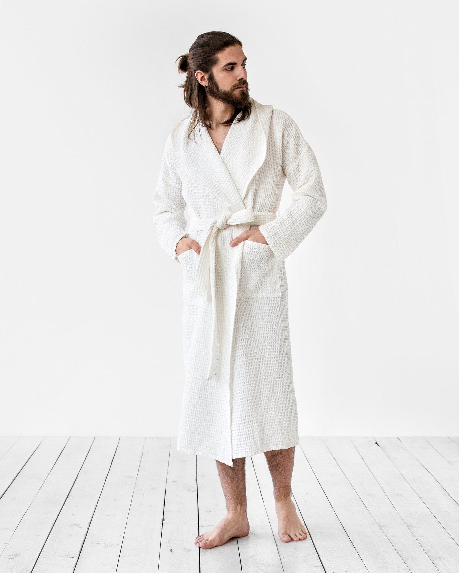 Luxurious Linen Waffle Robe Comfort and Style for Men and Women - Image 4