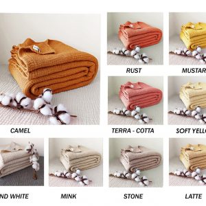 Luxurious Mint Green Pure Cotton Gauze Throw Comfort and Style for Every Home