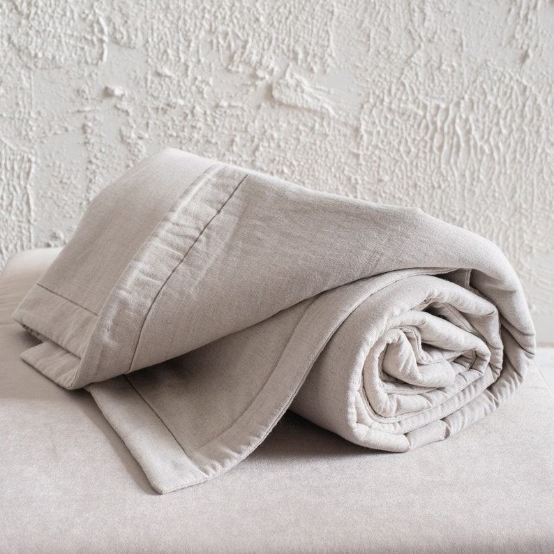 Luxurious Natural Linen Blanket Elevate Your Sleep with Comfort and Style