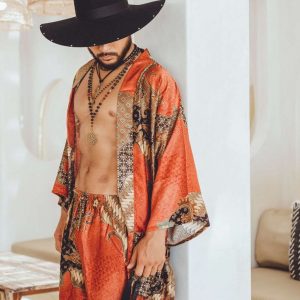Luxurious Silk Kimono Robe and Boxer Set The Interesting  Christmas Item for Him