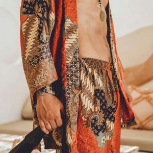 Luxurious Silk Kimono Robe and Boxer Set The Interesting  Christmas Item for Him