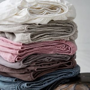 Luxurious Stone Washed Linen Fitted Bed Sheet A Mother’s Day Item of Comfort and Style
