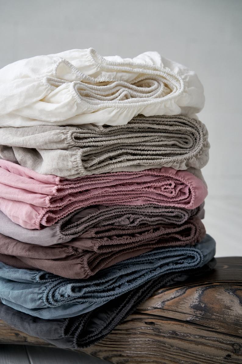 Luxurious Stone Washed Linen Fitted Bed Sheet A Mother’s Day Item of Comfort and Style