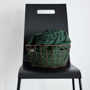 Luxurious Stonewashed Linen Fitted Sheet Indulge in Emerald Elegance