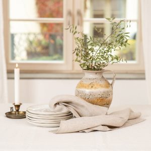 Luxurious Stonewashed Linen Tablecloth Elevate Your Dining Experience with Custom Elegance