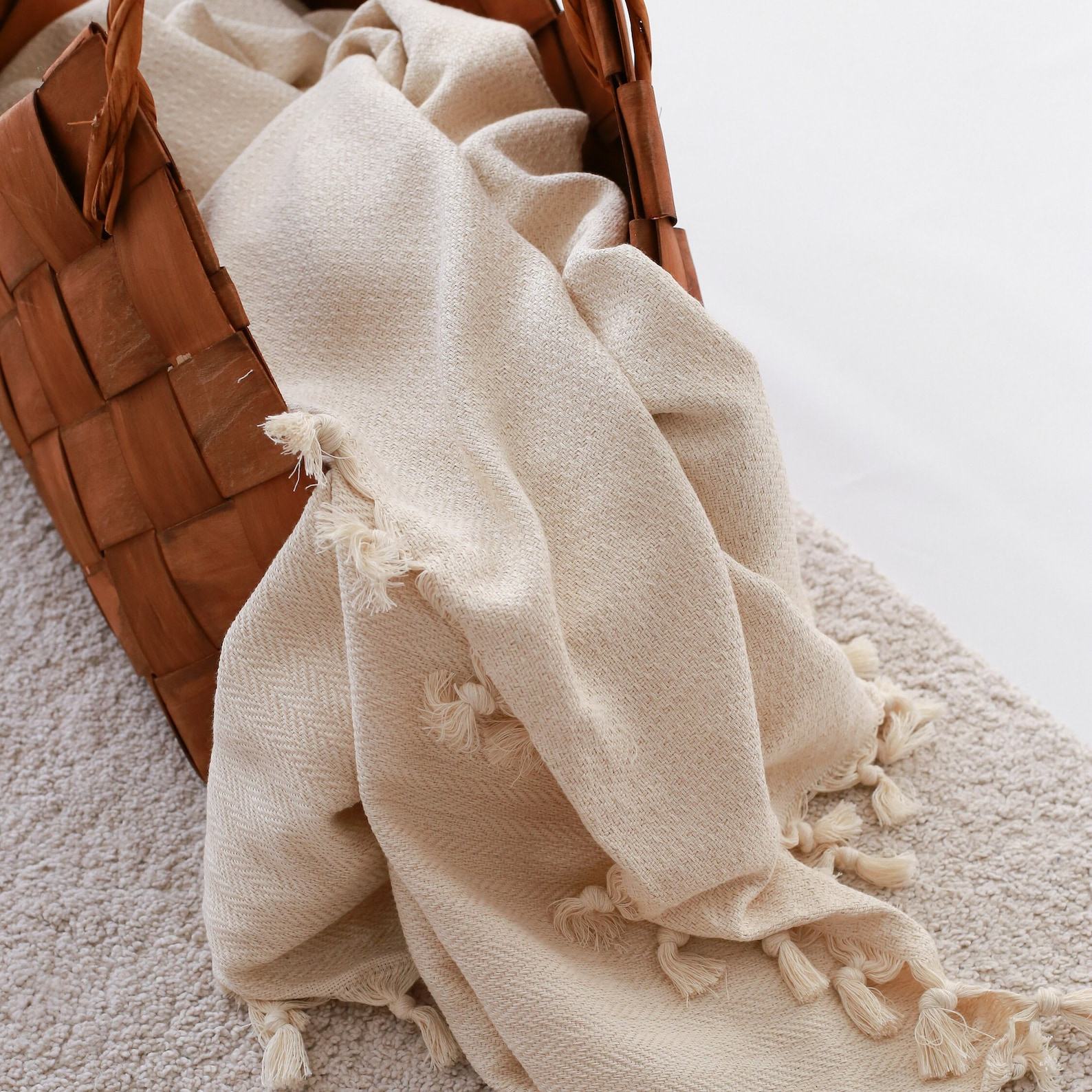 Luxurious Turkish Cotton Bedspread Indulge in Organic Comfort and Boho Charm