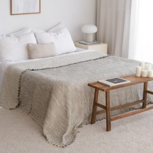 Luxurious Turkish Cotton Bedspread Indulge in Organic Comfort and Boho Charm