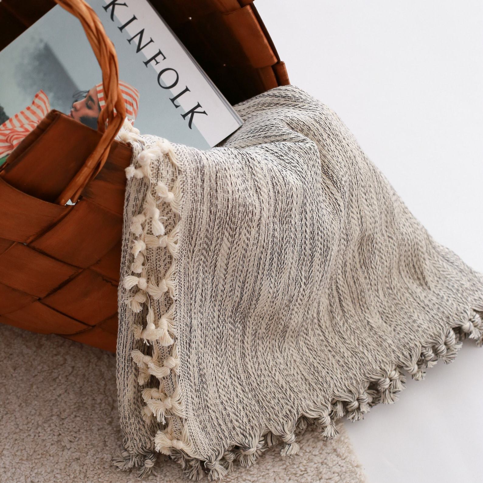 Luxurious Turkish Cotton Bedspread Indulge in Organic Comfort and Boho Charm