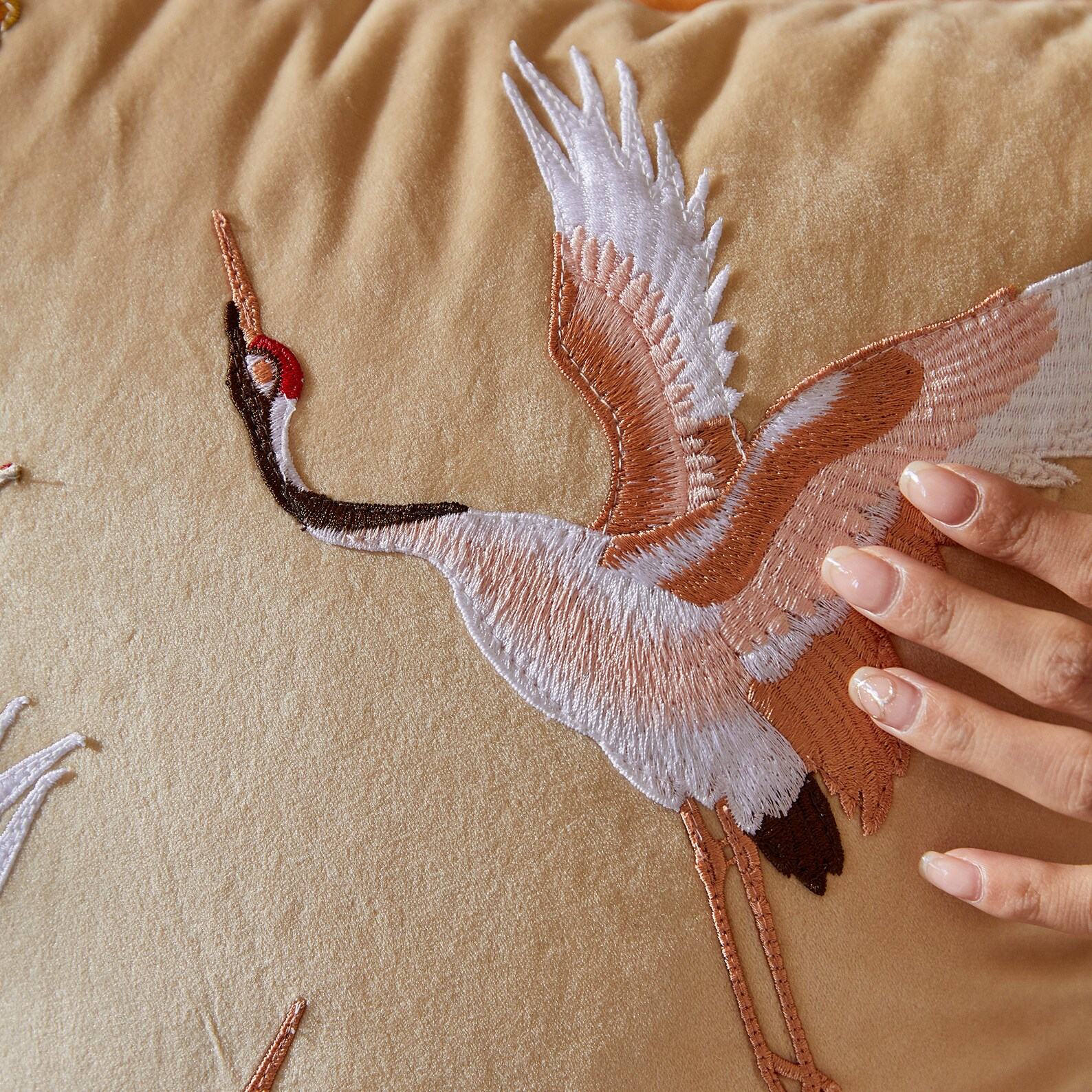 Luxurious Velvet Animal Appliqu Throw Pillow Cover Embellish Your Abode with Retro Elegance