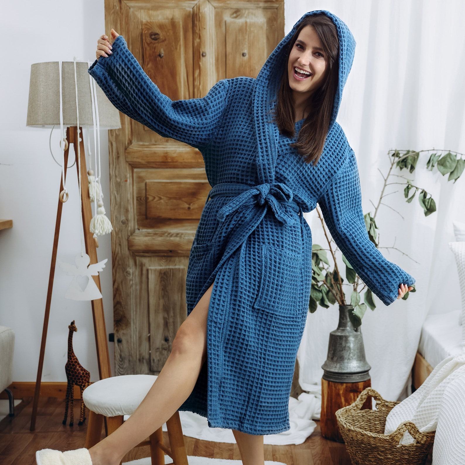 Luxurious Waffle Cotton Robe The Interesting  Item for Comfort and Style