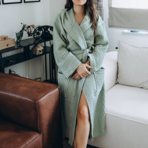 Luxurious Waffle Cotton Robe The Interesting  Item for Comfort and Style