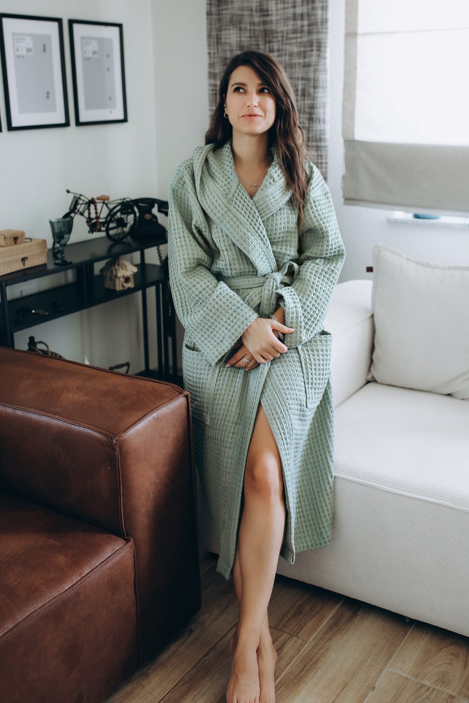 Luxurious Waffle Cotton Robe The Interesting Item for Comfort and Style - Image 5