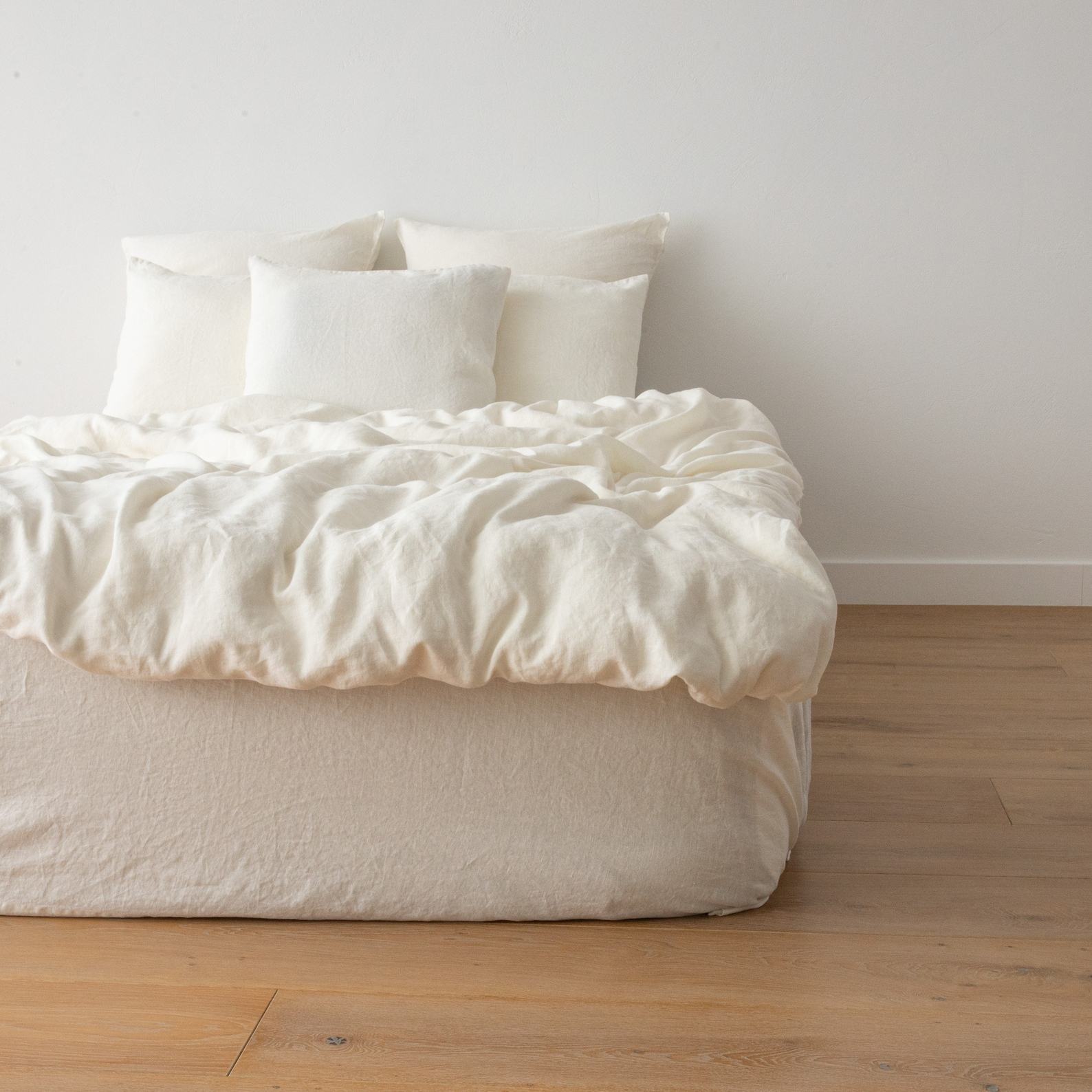Luxurious Washed Linen Duvet Cover Pure European Linen, Button Closure, Multiple Sizes and Colors