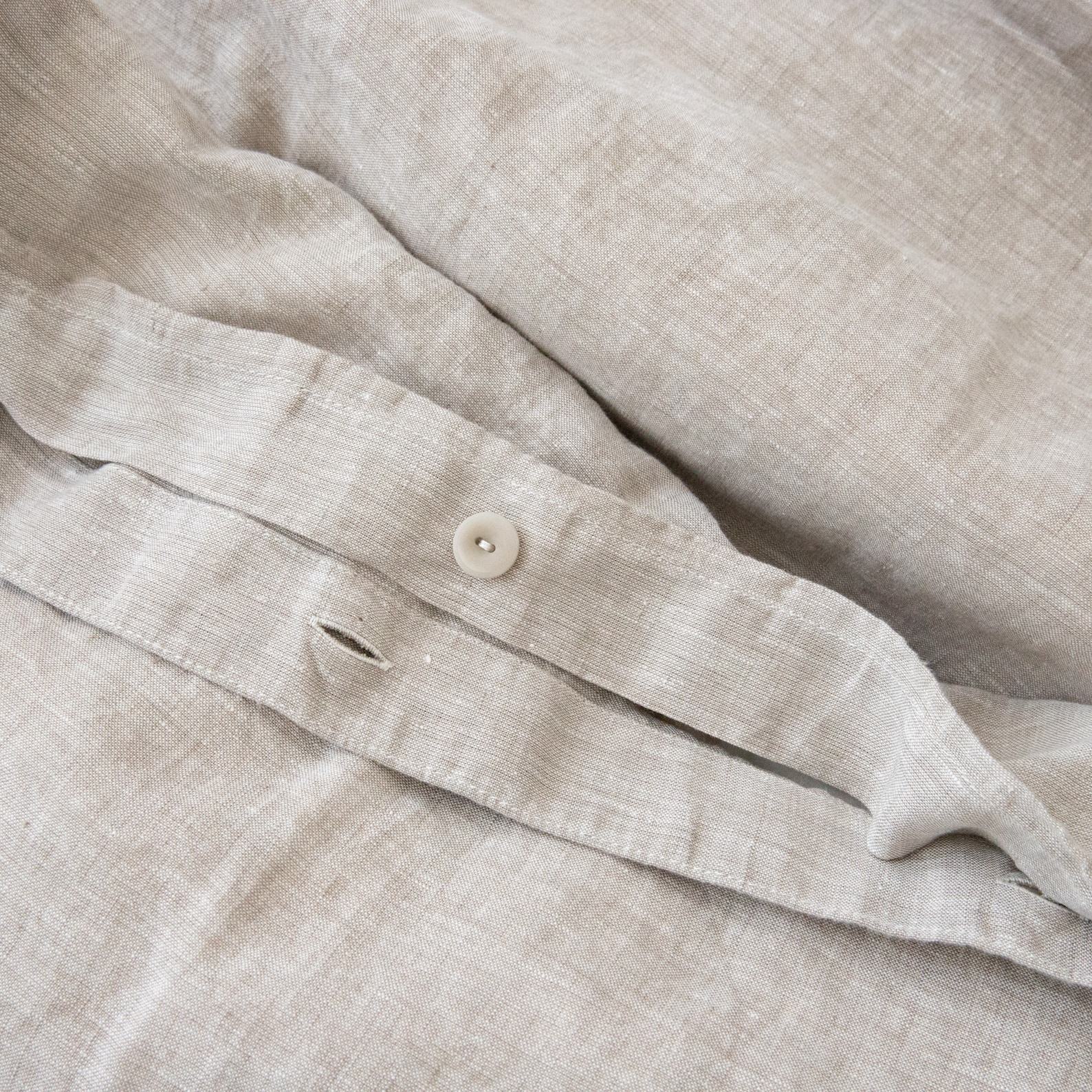 Luxurious Washed Linen Duvet Cover Pure European Linen, Button Closure, Multiple Sizes and Colors