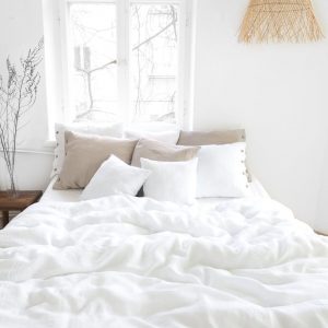 Luxurious White Linen Bedding Elevate Your Sleep with Comfort and Style