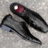 Luxury Alligator Leather Whole Cut Lace-Up Shoes | Handmade Men’s Dress Shoes