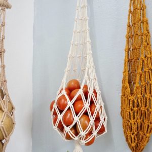 Macrame Hanging Fruit Basket Stylish and Practical Kitchen Storage for Fruits and Vegetables