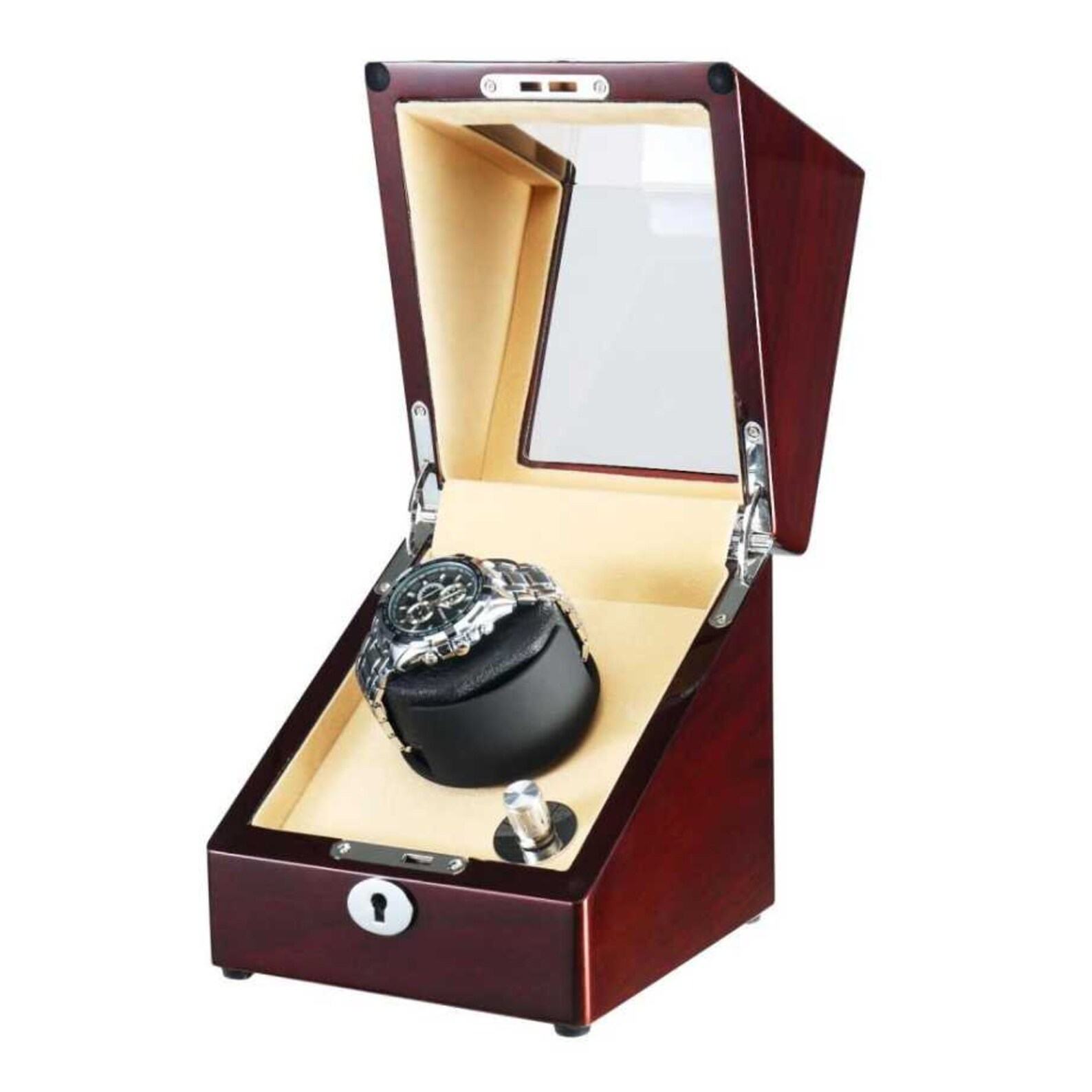 Mahogany Masterpiece Waratah Watch Winder Box for Timeless Elegance