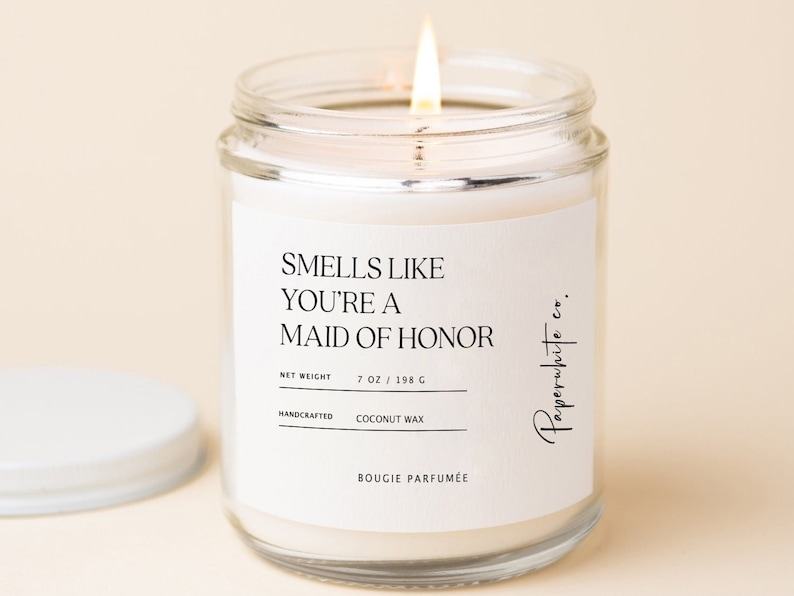 Maid of Honor Candle A Heartfelt Proposal Item for Your Special MOH