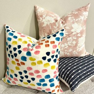 Maisy’s Abstract Paint Dabs Throw Pillow A Vibrant Polka Dot Delight for a Colorful Home