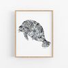 Manatee Watercolor Print Coastal Charm for Your Home and Heart