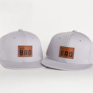 Matching Big Bro Little Bro Snapbacks Personalized Sibling Announcement Hats for Infants, Toddlers, and Kids