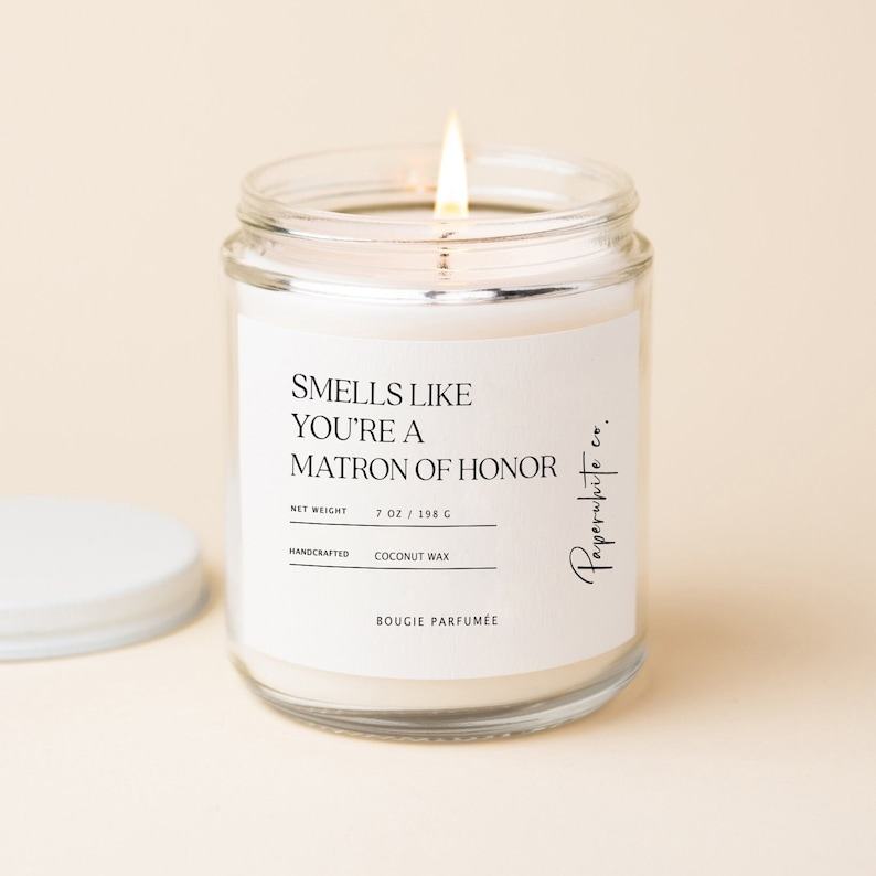 Matron of Honor Proposal Candle The Interesting  Item to Ask Your Best Friend to Stand by Your Side