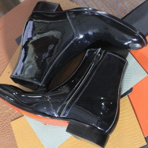 Men’s Black Patent Leather Ankle Boots | Handmade Chelsea & Zipper Styles