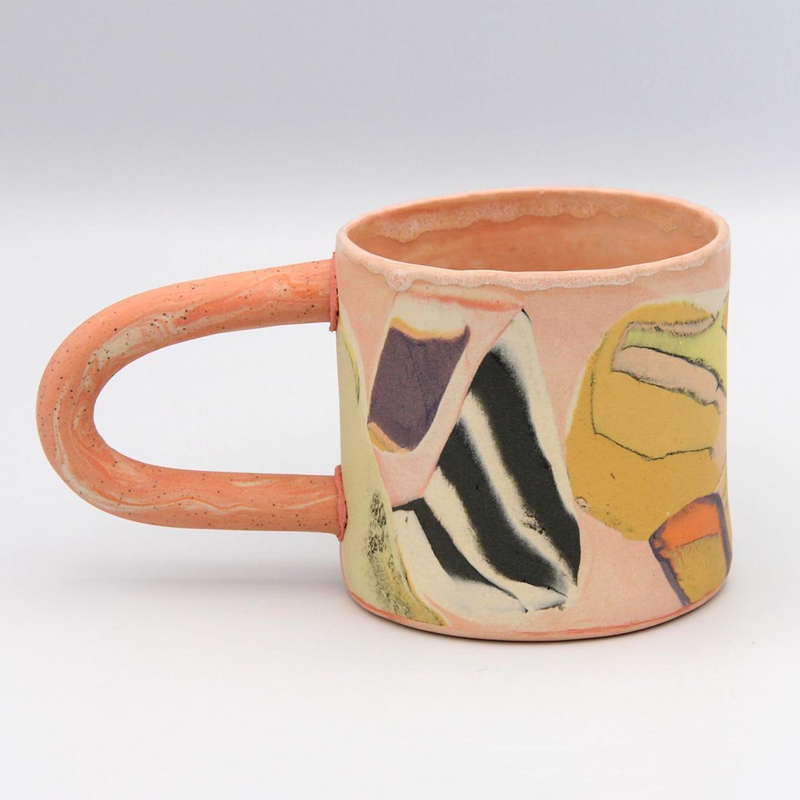 Mesmerizing Marbled Nerikomi Mug A Kaleidoscope of Colors in Ceramic