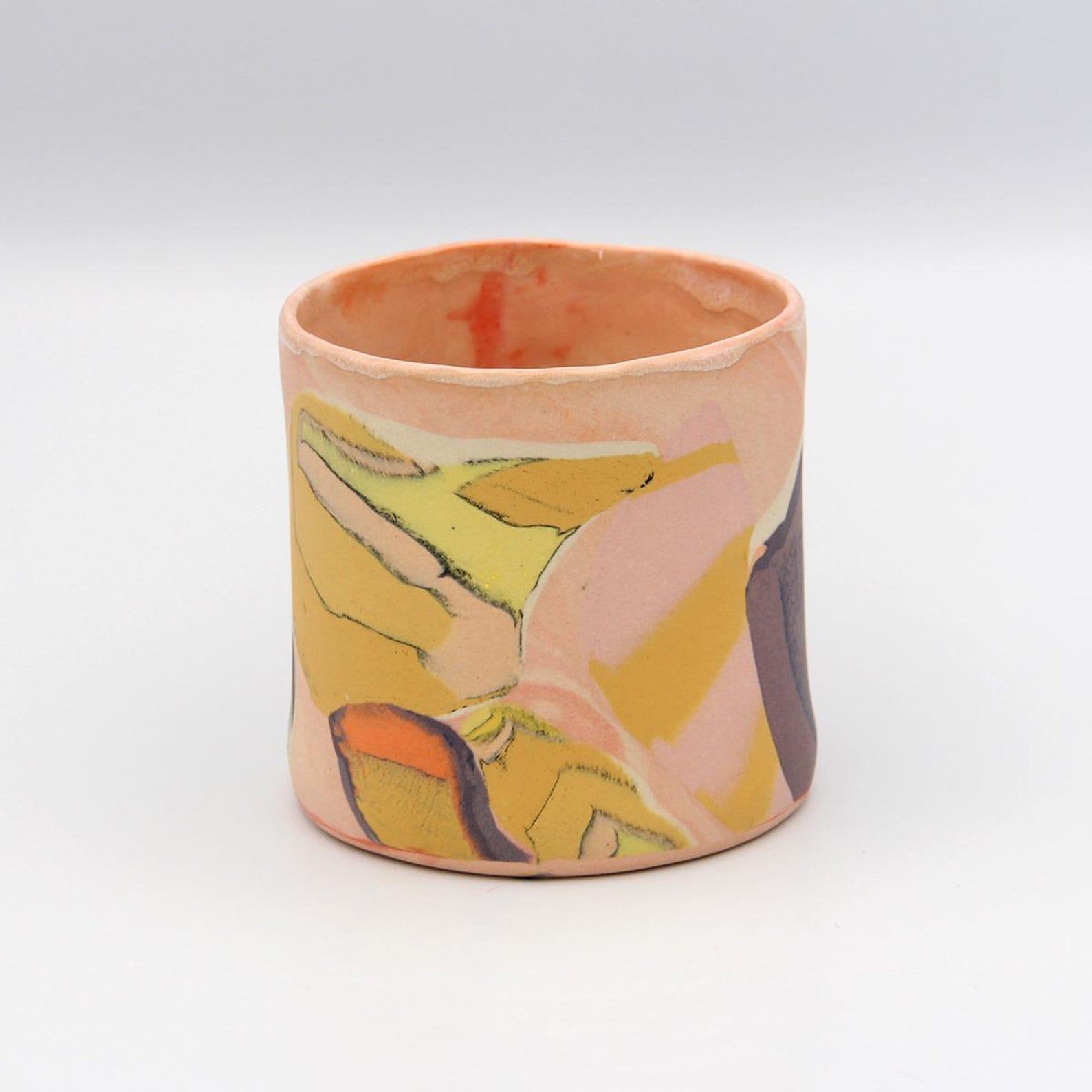 Mesmerizing Marbled Nerikomi Mug A Kaleidoscope of Colors in Ceramic