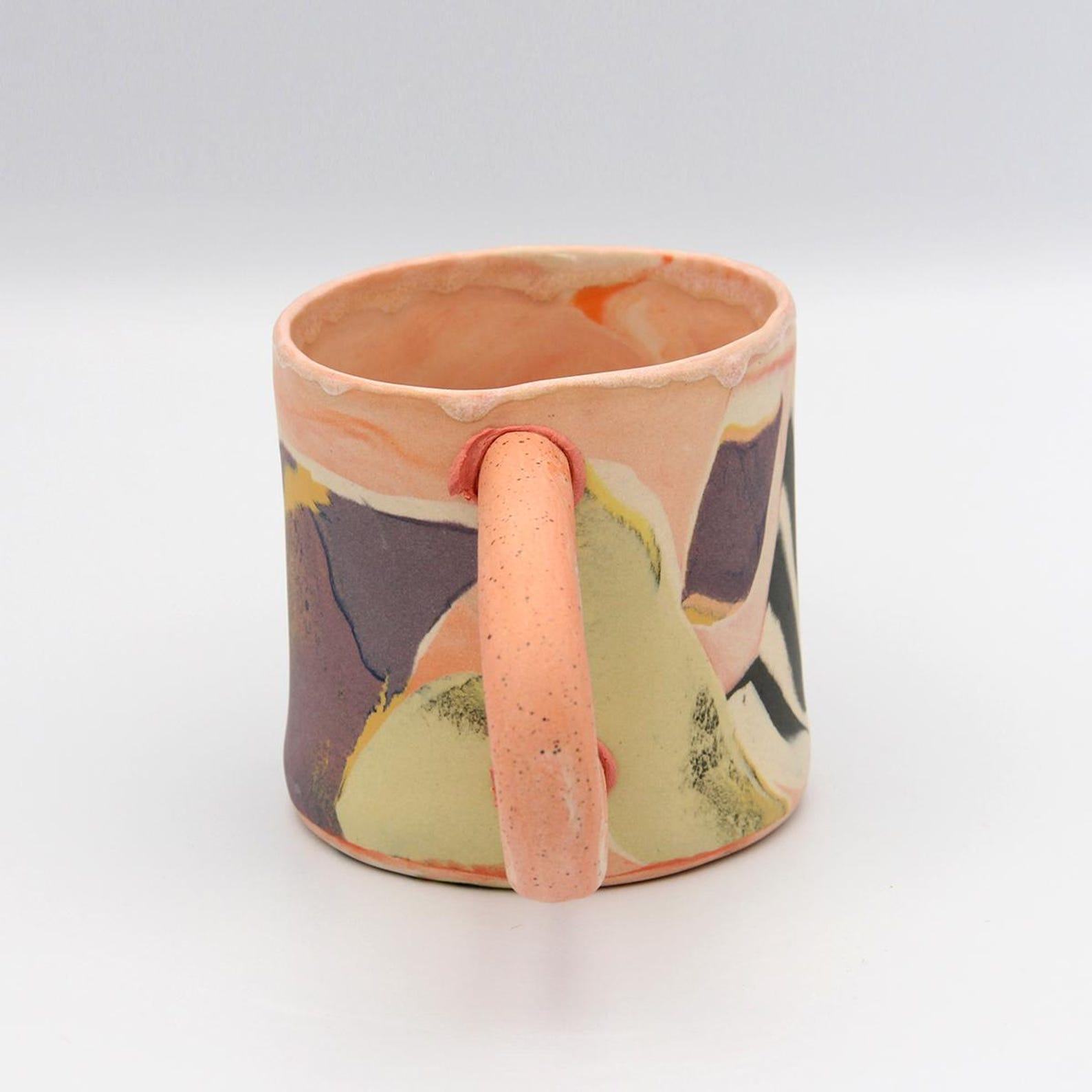 Mesmerizing Marbled Nerikomi Mug A Kaleidoscope of Colors in Ceramic