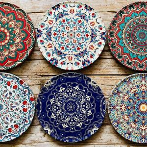 Mesmerizing Mediterranean Coasters A Set of 6 for Enchanting Home Decor and Thoughtful Iteming