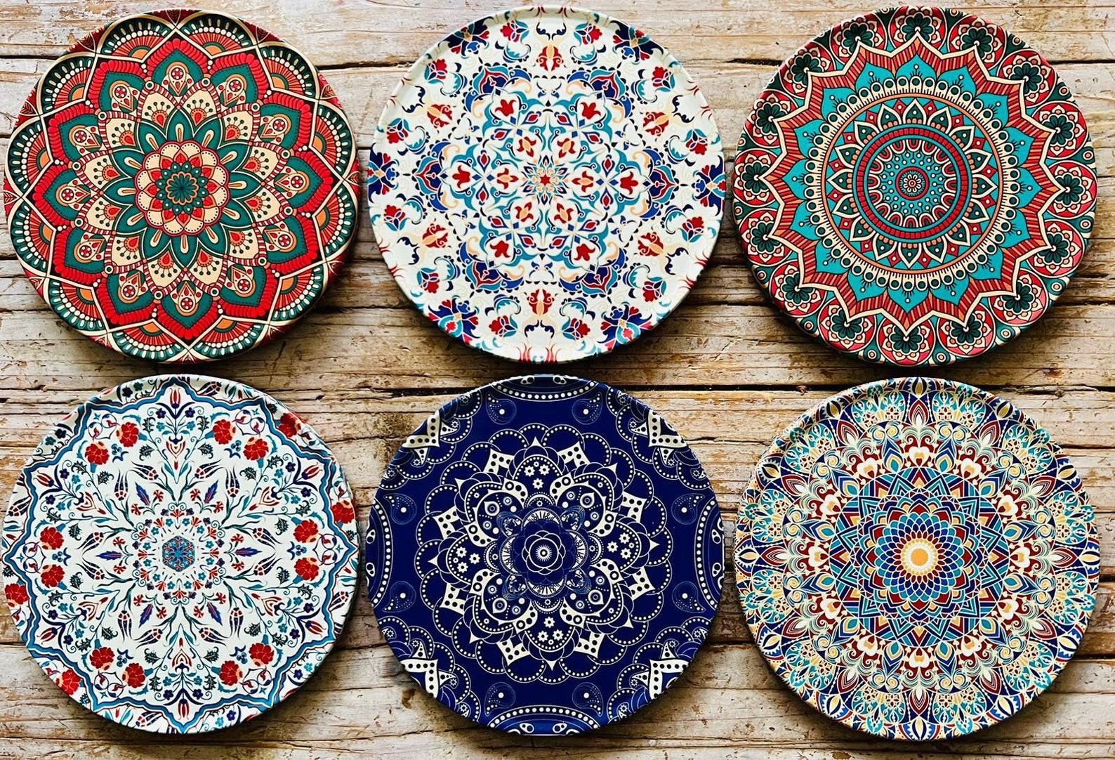 Mesmerizing Mediterranean Coasters A Set of 6 for Enchanting Home Decor and Thoughtful Iteming - Image 2