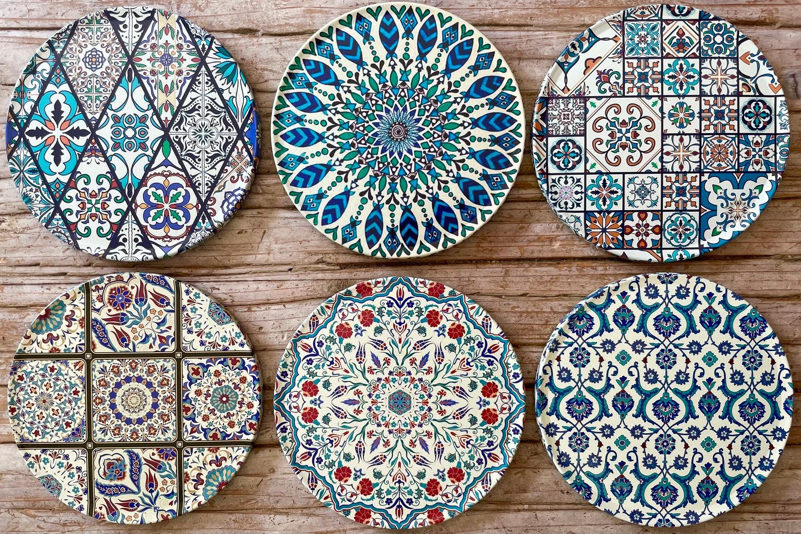 Mesmerizing Mediterranean Coasters A Set of 6 for Enchanting Home Decor and Thoughtful Iteming - Image 6