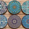 Mesmerizing Mediterranean Coasters A Set of 6 for Enchanting Home Decor and Thoughtful Iteming