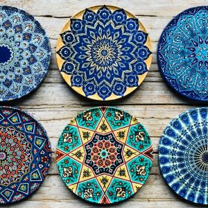 Mesmerizing Mediterranean Coasters A Set of 6 for Enchanting Home Decor and Thoughtful Iteming