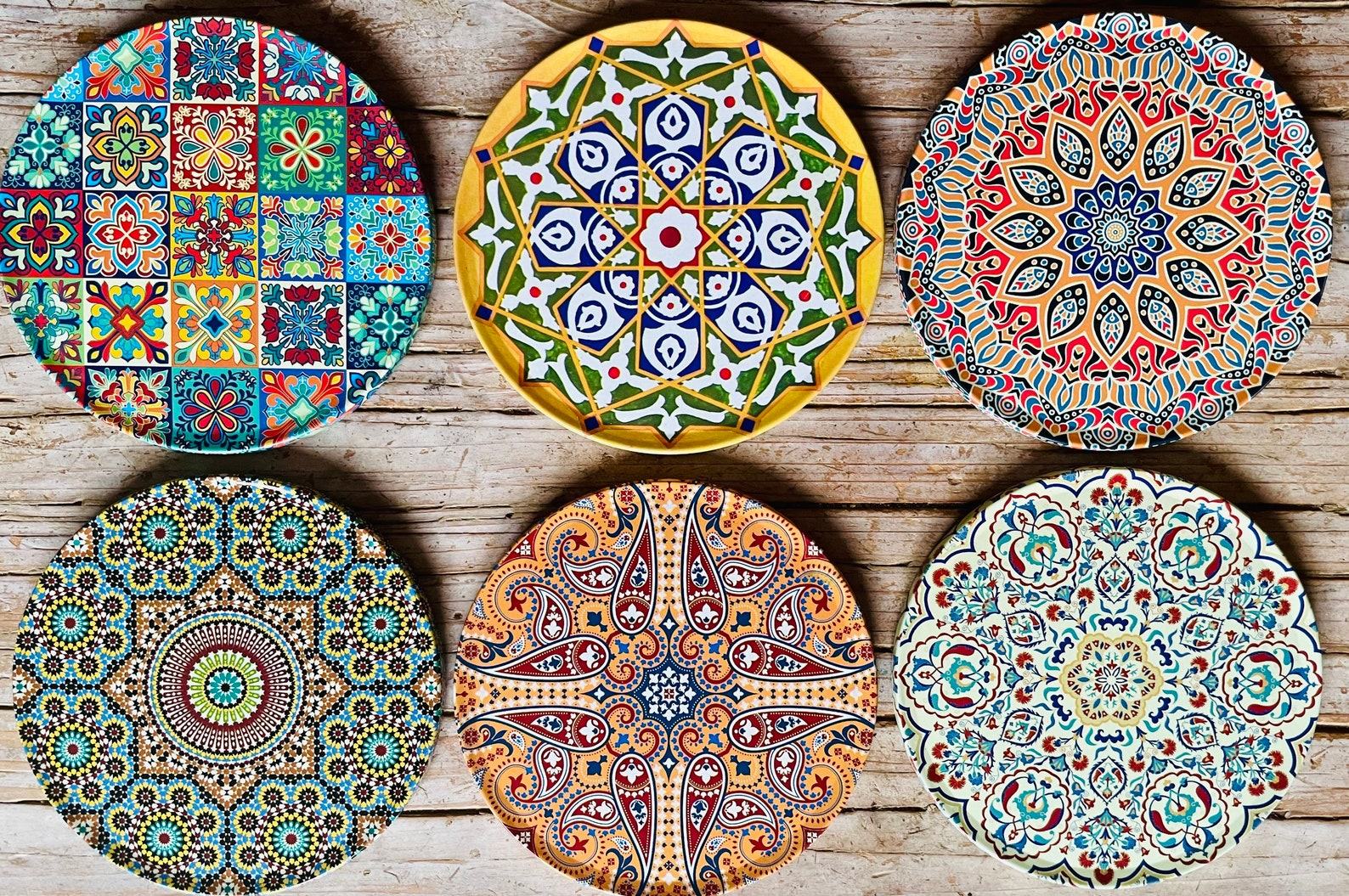 Mesmerizing Mediterranean Coasters A Set of 6 for Enchanting Home Decor and Thoughtful Iteming - Image 5