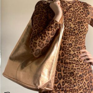 Metallic Leather Slouch Shoulder Bag A Shimmering Statement for Every Occasion