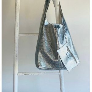 Metallic Leather Slouch Shoulder Bag A Shimmering Statement for Every Occasion