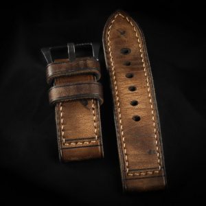 MH02 VIPER The Epitome of Comfort and Style – Handcrafted Triple-Fold Leather Watch Strap
