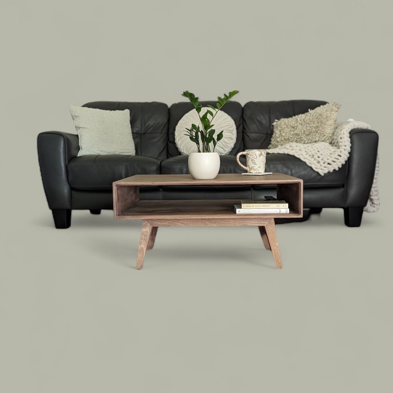 Mid-Century Modern Coffee Table  Boho MCM Wood Table –