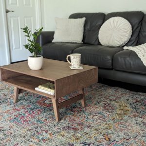 Mid-Century Modern Coffee Table  Boho MCM Wood Table –
