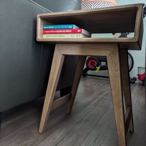 Mid Century Modern Nightstand  Boho MCM Side Table for Living Room & Bedroom